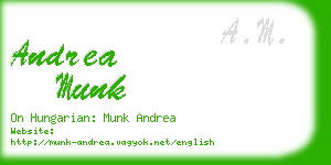 andrea munk business card